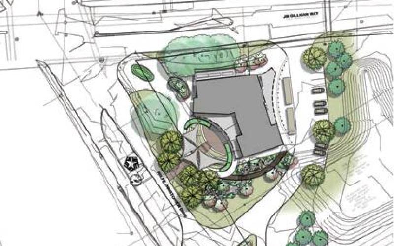 Architect’s schematic rendering of Lamar University planned expansion