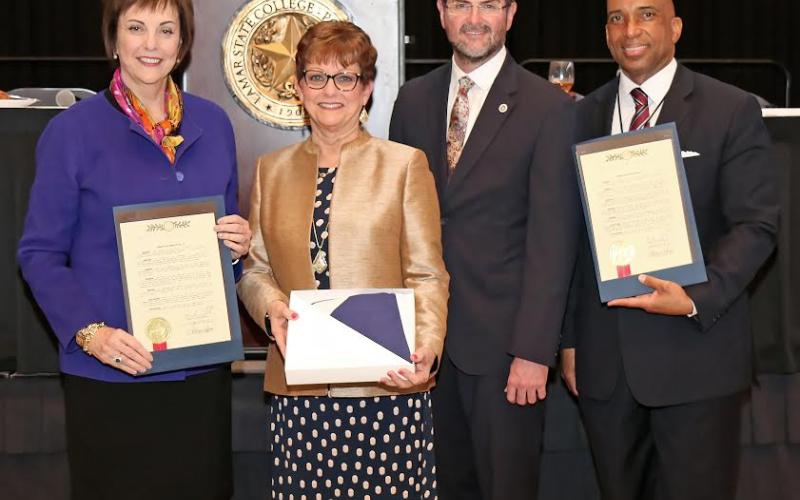 Pictured, from left, are Reynard, Phillips, Creighton and Porterie