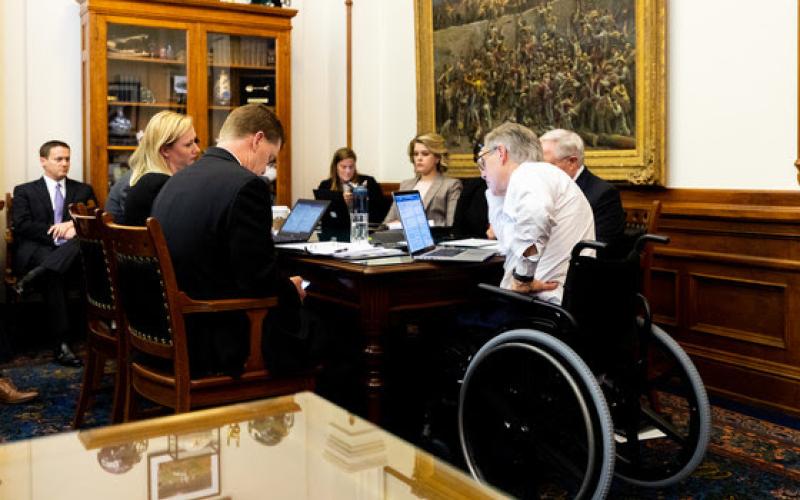 Governor Greg Abbott suspends STAAR testing to Texas students.