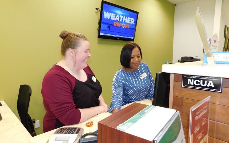 Audrey Simpson and Genise Griffin work at DuGood at Edison Plaza.