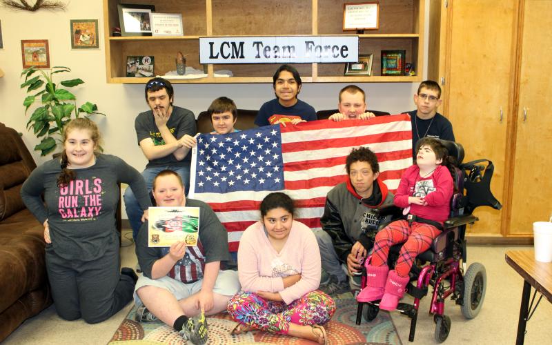 Team Force with U.S. flag