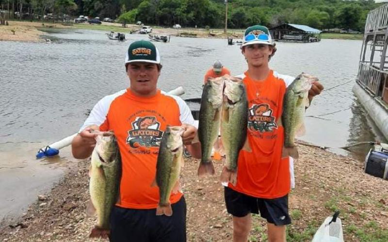 Trent Buchholz and Grady Doucet placed third in the Abu Garcia College tournament July 10.