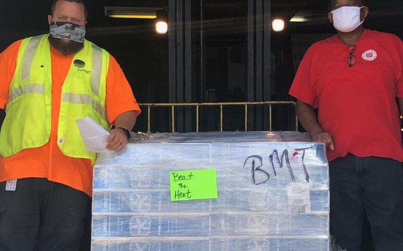 Beaumont Salvation Army receives fans from Entergy Texas to provide relief from the Texas heat to local residents.