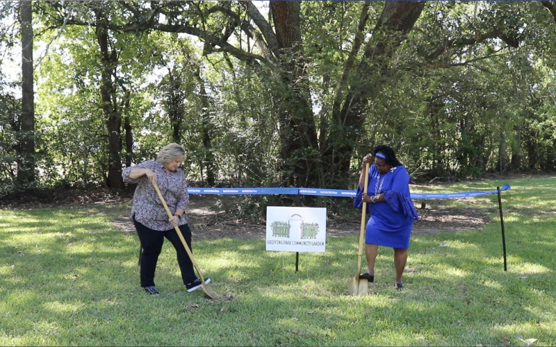 Breaking ground on Griffing Park Community Garden on Sept. 23