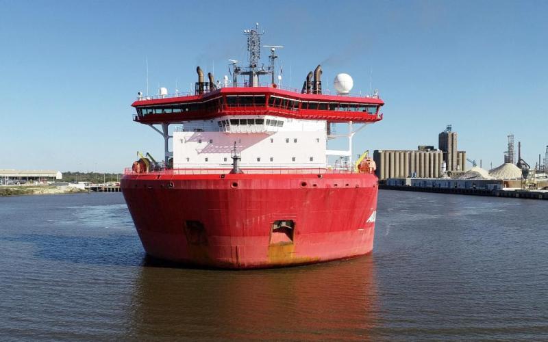 The AUDAX carries project cargo to the Port of Beaumont.
