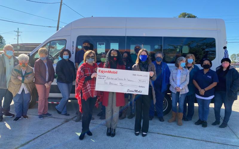Nutrition and Services for Seniors receives $10,000 from ExxonMobil to support its transportation programs.