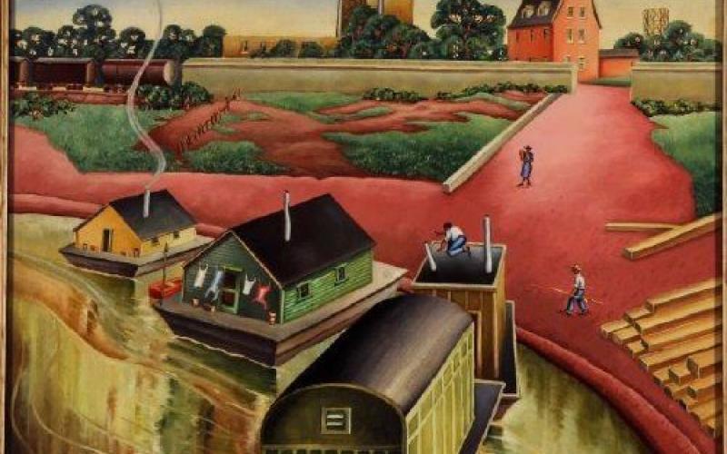 Rosalie Speed Old Man River, Vicksburg, c. 1938 oil on Masonite, 25 1/4 x 28 1/2 in. Tyler Museum of Art, 2005.06 Gift of the 2005 Collectors' Circle