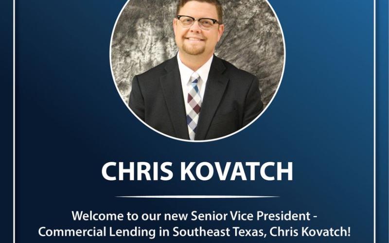 Texas First Bank welcomes Chris Kovatch as Senior Vice President - Commercial Lending.