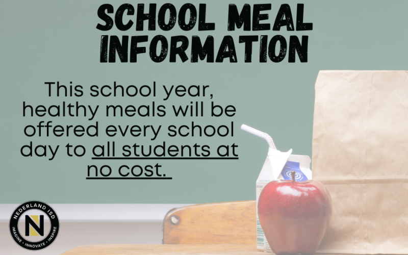 Nederland ISD offers free meals to students in 2021-22.
