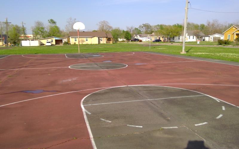 Thanks to Talking Rain Beverage Company, Bryan Park - aka 503 Park - in Port Arthur is getting a new basketball court and playground pieces to replace old, outdated equipment.