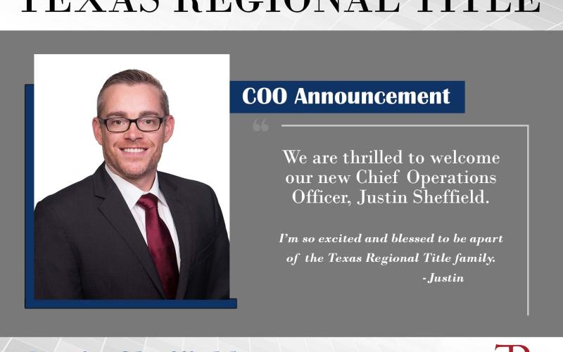 Texas Regional Title names Justin Sheffield new COO.