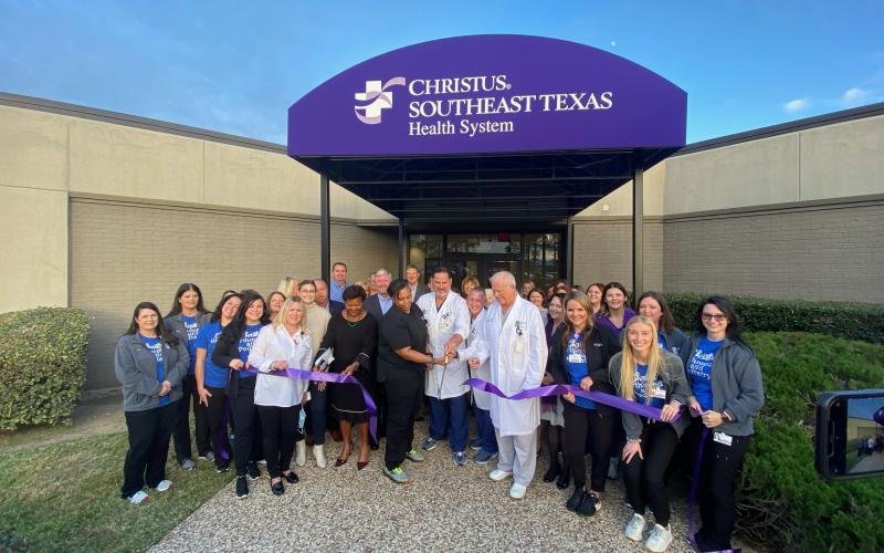Staff at the new CHRISTUS Southeast Texas Orthopedic Specialty Center Mid County cut the ribbon Dec. 13 on their new office.
