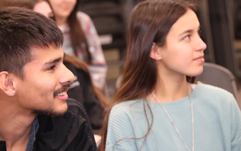 Gabriel Gutierrez and Sophia Rodriguez are part of the Construction Trades class at VISD.