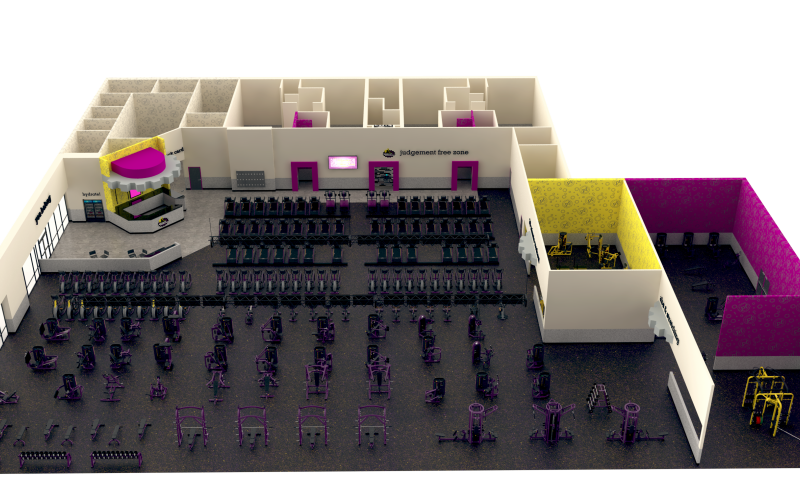 A rendering of the new Planet Fitness coming to Beaumont in March (courtesy of Planet Fitness)