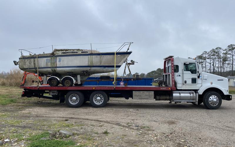 Boat disposal at the Orange County VTIP (courtesy photo)