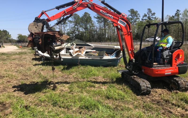 VTIP derelict vessel disposal at the Orange County VTIP (courtesy photo)