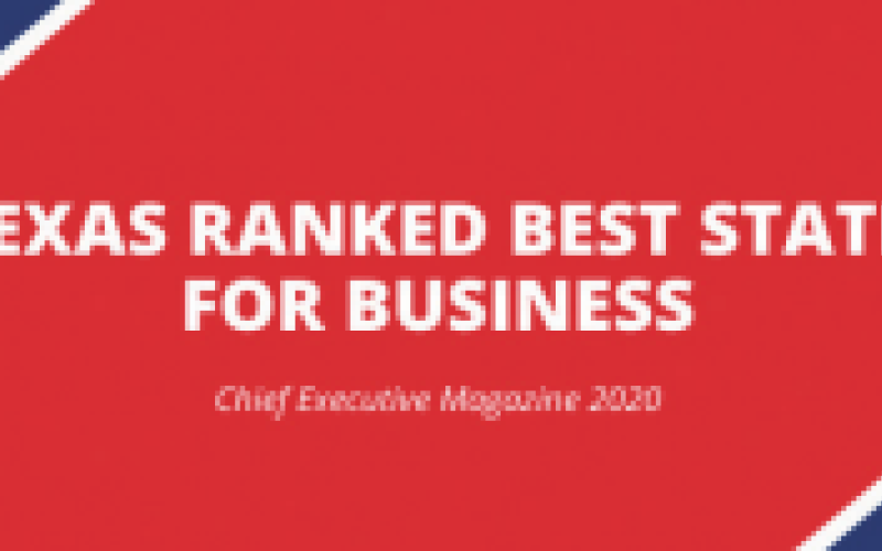 Texas Ranked Best State in Business