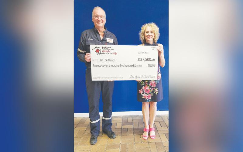 TotalEnergies and BASF donate $27,500 to Be the Match otalEnergies and BASF donate $27,500 to Be the Match following the 21st annual Miracle Match for Life golf ollowing the 21st annual Miracle Match for Life golf tournament. ournament.