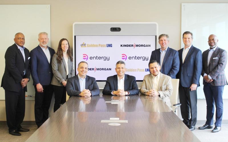 Executives and senior leaders from Entergy Texas, Kinder Morgan and Golden Pass LNG