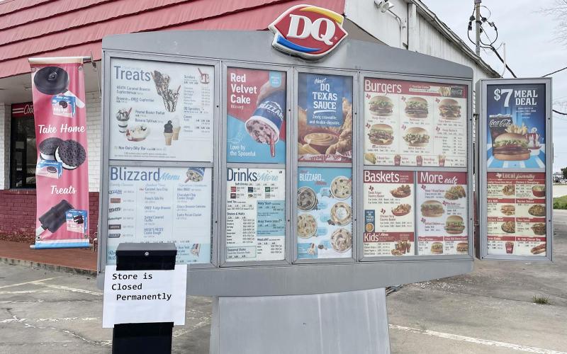 The Dairy Queen store in Sour Lake sits empty, along with 24 other locations around the state. Photo by Dannie Oliveaux