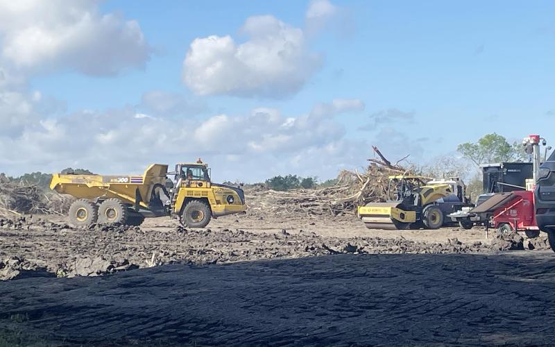 Crews clear off property to  house a new last-mile facility for Amazon is set for completion in November. | Photo by Dannie Oliveaux