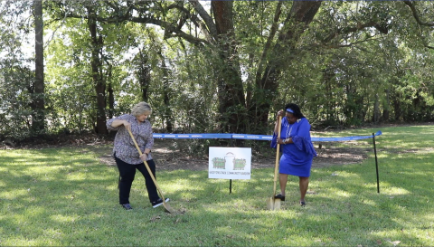 Breaking ground on Griffing Park Community Garden on Sept. 23