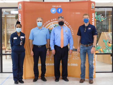 Nakisha Burns, Beaumont Area Public and Government Affairs Manager for ExxonMobil; Tri-Con Inc. President Elias Sarkis; Orange City Manager Mike Kunst; and ExxonMobil Beaumont Refinery Manager Ryan Bucholtz