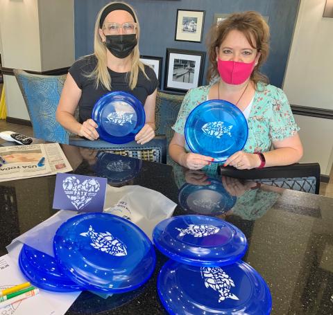 Elizabeth Giovannetti and Jennifer Allen of Hampton Inn & Suites get a Housekeepers Week delivery from Port Arthur Convention & Visitors Bureau. (Courtesy photo)