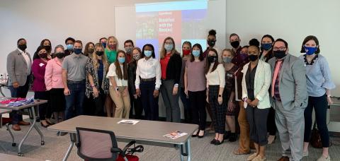 ExxonMobil leaders spoke at a 'Breakfast with the Boss' event.