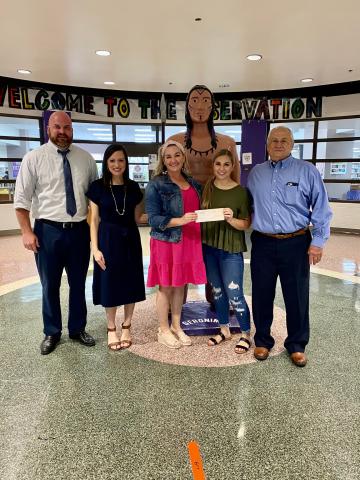 Pictured from L to R: John Deckert, Amber Riedmueller, Katie Celli, Breelyn Brittain and Cliff Brittain