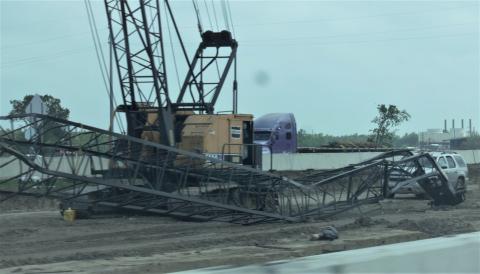 Am improperly assembled crane boom collapsed in April 2021, killing two people.