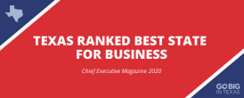 Texas Ranked Best State in Business