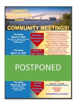 Meetings postponed
