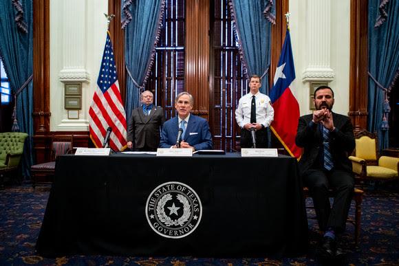 Governor Greg Abbott announces Phase III plans (photo from 3/22)