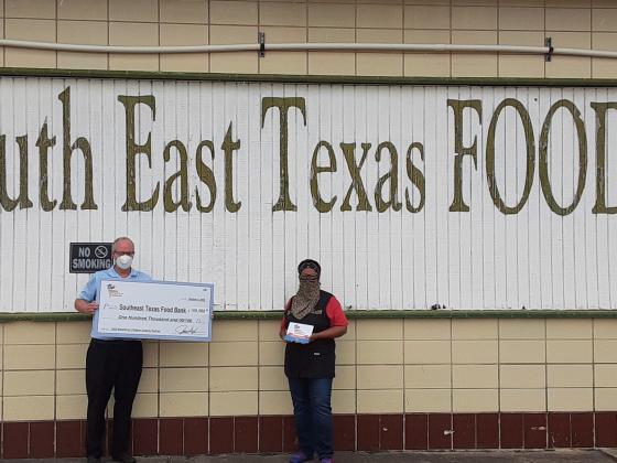 Valero donates to South East Texas Food Bank.
