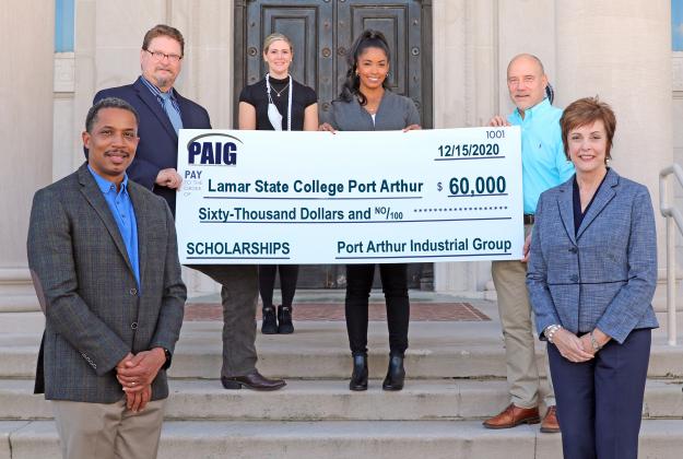 The Port Arthur Industry Group recently donated $60,000 to Lamar State College Port Arthur’s Workforce Training program to help residents of Port Arthur earn a CDL license. (Courtesy photo)