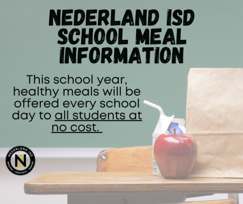 Nederland ISD offers free meals to students in 2021-22.