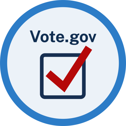 Find out how to register at vote.gov.