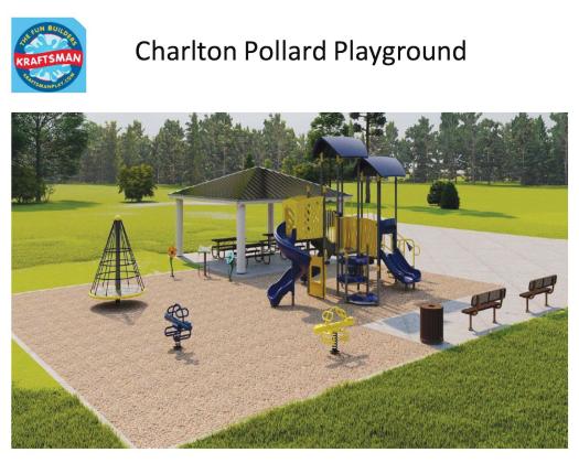 Drawing of upgrades to Charlton Pollard Playground