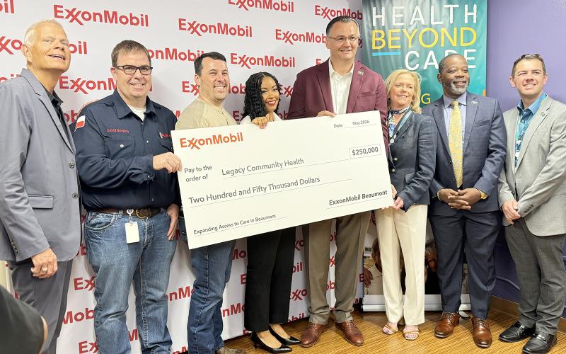 ExxonMobil donated $250,000 to Legacy Community Health to support community health initiatives in Beaumont’s Charlton-Pollard and South Park neighborhoods.