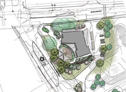 Architect’s schematic rendering of Lamar University planned expansion