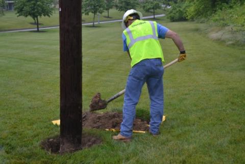 Entergy Texas inspects power line poles in Beaumont