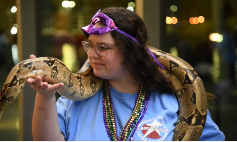 Youth meetings, sports events big business for Beaumont CVB (photo of student at Texas Crime Stoppers Campus Conference held in Beaumont from Feb. 7-9)