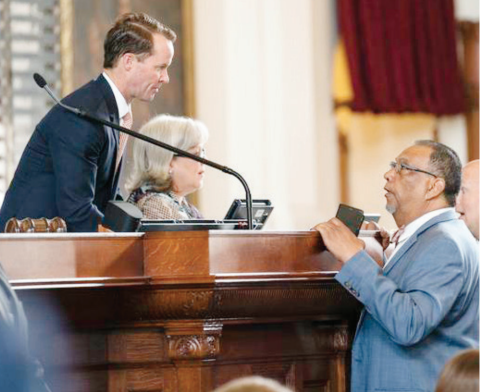 Speaker Dade Phelan and Former Representative Joe Deshotel 