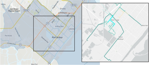 Map of proposed Pear Ridge-Kolbs-Lakeview project site 
