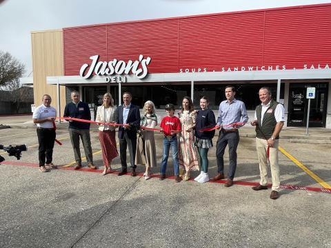 Pictured at the ribbon-cutting ceremony are, left to right, Ragan Edgerly, Troy Cormier, Jenny Tortorice, Jay Tortorice, Shelley Tortorice, Maceo Messina, Ashley Messina, Olivia Messina, Greg Messina and Blake Parker. Photos by Dannie Oliveaux
