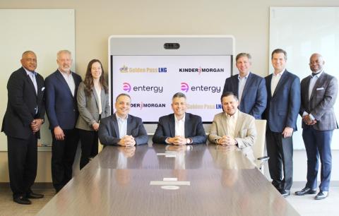Executives and senior leaders from Entergy Texas, Kinder Morgan and Golden Pass LNG
