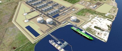 Artist conception of Louisiana LNG  project