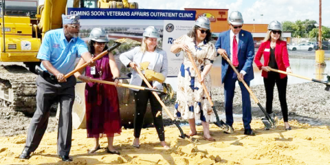 Houston VA holds a ground breaking ceremony June 24 for the future Beaumont VA Clinic.