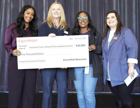 ExxonMobil contributed $150,000 to the United Way of Beaumont. North Jefferson County